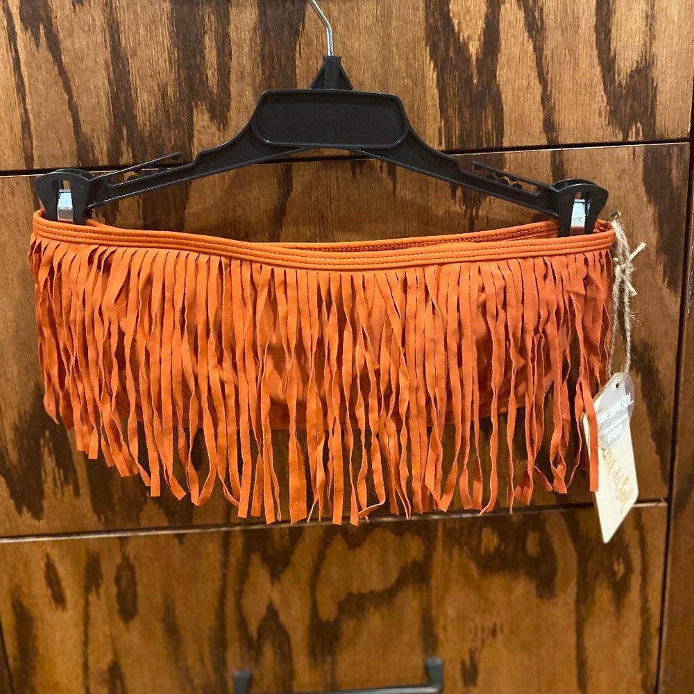 Cabana Del Sol - Fringe Benefits Bikini Set - Orange - Size S